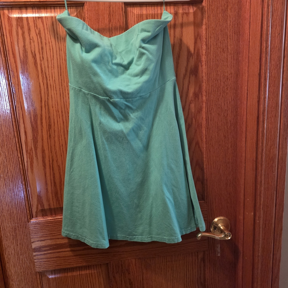 Express Green Strapless Dress